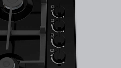 Газовая варочная панель Bosch PBP6C6B92R на 4 конфорки, шириной 58 см, черный в Санкт-Петербурге