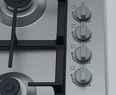 Газовая варочная панель Bosch PBP6C5B92L на 4 конфорки, шириной 58 см, нержавеющая сталь в Санкт-Петербурге