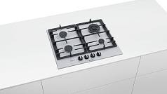 Газовая варочная панель Bosch PCH6A2B90R на 4 конфорки, шириной 58.2 см, белый в Санкт-Петербурге