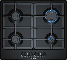 Газовая варочная панель Bosch PGP6B6B90R на 4 конфорки, шириной 58.2 см, черный в Санкт-Петербурге