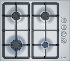 Газовая варочная панель Bosch PBP 6C5B90 на 4 конфорки, шириной 58 см, нержавеющая сталь в Санкт-Петербурге