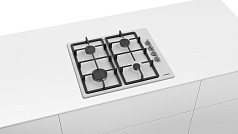Газовая варочная панель Bosch PBP 6C2B90 на 4 конфорки, шириной 58 см, белый в Санкт-Петербурге