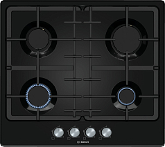 Газовая варочная панель Bosch PGP6B6O93R на 4 конфорки, шириной 58.2 см, черный в Санкт-Петербурге