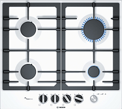 Газовая варочная панель Bosch PCP6A2M90 на 4 конфорки, шириной 58.2 см, белый в Санкт-Петербурге