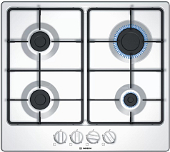 Газовая варочная панель Bosch PGP6B2B60R на 4 конфорки, шириной 58.2 см, белый в Санкт-Петербурге