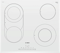 Электрическая варочная панель Bosch PKM652FP1E на 4 конфорки, шириной 59.2 см, белый в Санкт-Петербурге