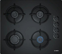 Газовая варочная панель Bosch POP 6B6B10 на 4 конфорки, шириной 59 см, черный в Санкт-Петербурге