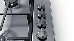 Газовая варочная панель Bosch PBP 6C5B90 на 4 конфорки, шириной 58 см, нержавеющая сталь в Санкт-Петербурге