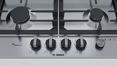 Газовая варочная панель Bosch PCP6A5M90 на 4 конфорки, шириной 58.2 см, нержавеющая сталь в Санкт-Петербурге