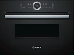 Компактный духовой шкаф Bosch CMG633BB1 , электрический, шириной 59.4 см, черный, традиционная очистка в Санкт-Петербурге
