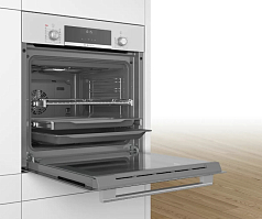 Духовой шкаф Bosch HIJ517YW2R , электрический, шириной 59.4 см, белый, AquaClean очистка в Санкт-Петербурге