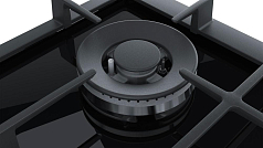 Газовая варочная панель Bosch PCH6A6B90R на 4 конфорки, шириной 58.2 см, черный в Санкт-Петербурге