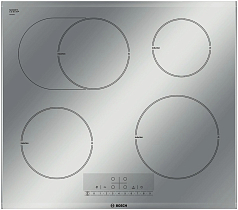 Индукционная варочная панель Bosch PIB 679F17E на 4 конфорки, шириной 60.6 см, темно-серебристый в Санкт-Петербурге