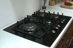 Газовая варочная панель Bosch PPS 816M91E на 5 конфорки, шириной 75.2 см, черный в Санкт-Петербурге