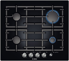 Газовая варочная панель Bosch PPP 616 M91E на 4 конфорки, шириной 59 см, черный в Санкт-Петербурге