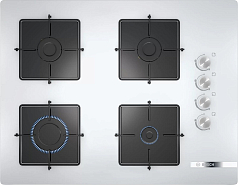 Газовая варочная панель Bosch POP7C2O12O на 4 конфорки, шириной 67 см, белый в Санкт-Петербурге