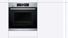 Духовой шкаф с микроволнами и паром Bosch HNG6764S6 , электрический, шириной 59.4 см, черный, пиролитическая очистка в Санкт-Петербурге
