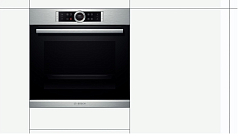 Духовой шкаф Bosch HBG655BS1 , электрический, шириной 59.4 см, нержавеющая сталь, EcoClean очистка в Санкт-Петербурге