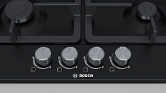 Газовая варочная панель Bosch PGP6B6O90R на 4 конфорки, шириной 58.2 см, черный в Санкт-Петербурге