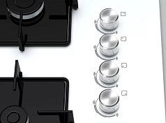 Газовая варочная панель Bosch POP7C2O12O на 4 конфорки, шириной 67 см, белый в Санкт-Петербурге