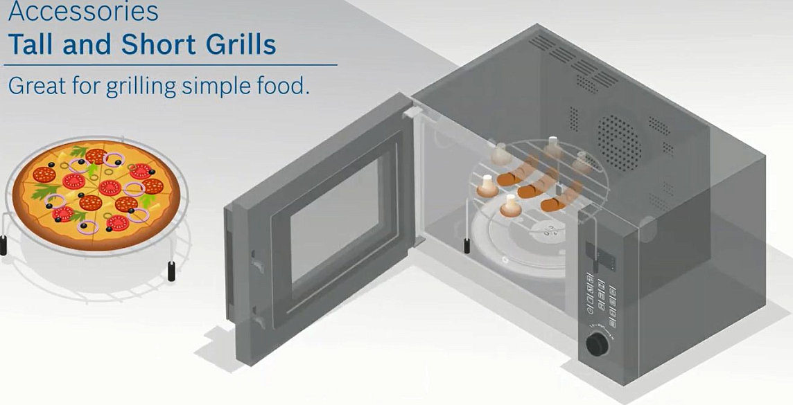 Как пользоваться аксессуарами вашей микроволновой печи Bosch