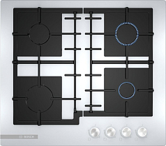 Газовая варочная панель Bosch PNP6B2O93R на 4 конфорки, шириной 59 см, белый в Санкт-Петербурге