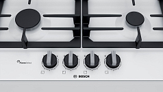 Газовая варочная панель Bosch PCP6A2B95R на 4 конфорки, шириной 58.2 см, белый в Санкт-Петербурге