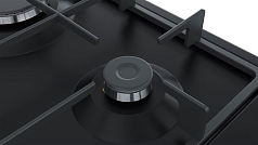 Газовая варочная панель Bosch PGH6B6B90R на 4 конфорки, шириной 58.2 см, черный в Санкт-Петербурге