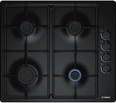 Газовая варочная панель Bosch PBP6B6B60R на 4 конфорки, шириной 58 см, черный в Санкт-Петербурге